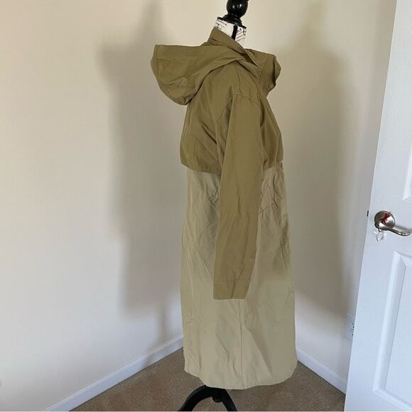 Gorpcore Minimalist Oversized Utility Rain Coat Size XS Gold/ Beige/ Ochre - Picture 8 of 13